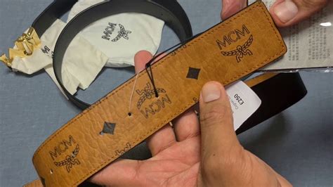 fake red mcm belt